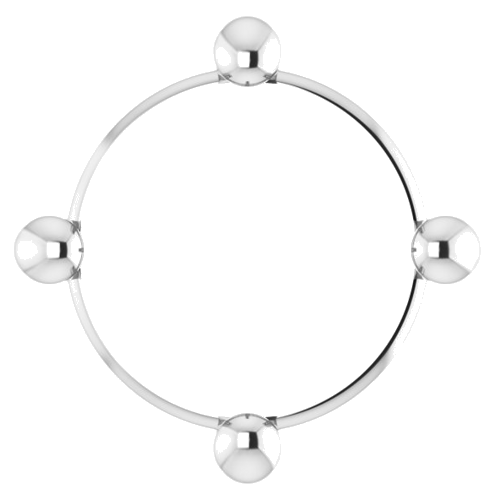 14K White 5 mm Round Cabochon Pendant Mounting (1)