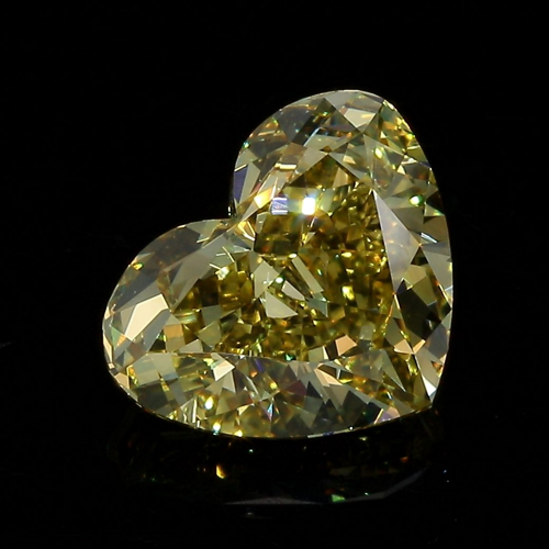 3.61 carat Fancy Deep Yellow-VS2 Natūralus Heart Deimantas (1)