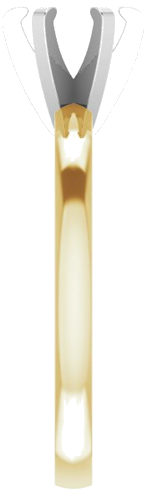 Sužadėtuvių Žiedas „Solitaire“ 585 Baltojo Ir Geltonojo Aukso Round 5.8mm (4)