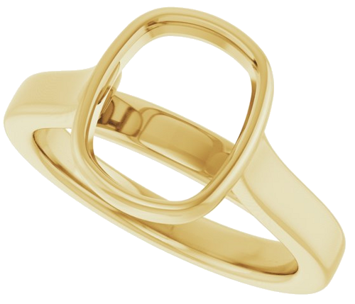 Sužadėtuvių Žiedas „Bezel-Set Solitaire“ 14k yellow gold Elongated Cushion 10mm x 8mm (5)
