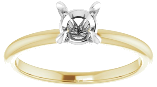 Sužadėtuvių Žiedas „Solitaire“ 14k yellow/white gold Round 5.5mm (3)