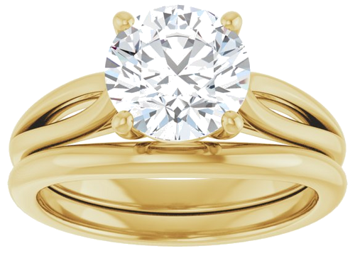 Sužadėtuvių Žiedas „Solitaire“ 14k yellow gold Round 8mm (8)