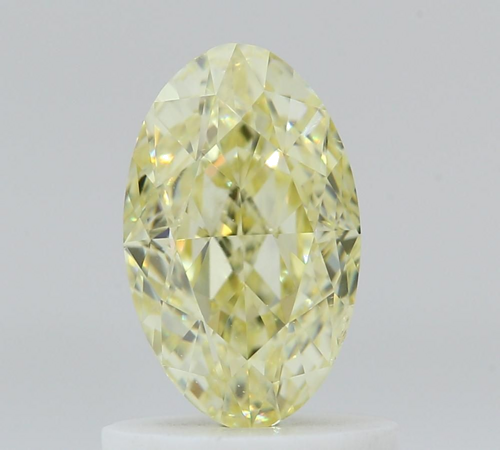 1.01 carat Fancy Light Yellow-VS2 Natūralus Oval Deimantas (1)
