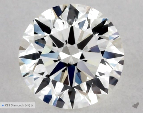 0.53 carat I-VS2 Excellent cut Natūralus Round Deimantas (1)