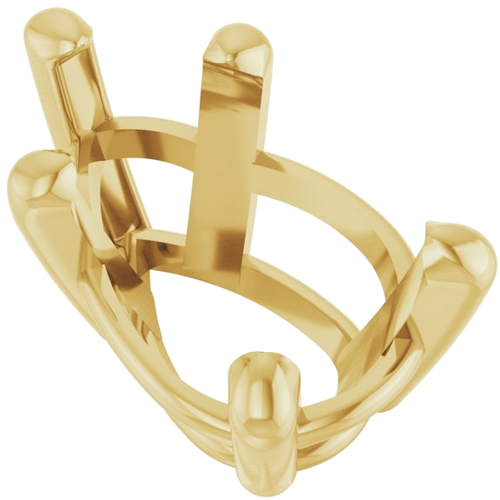 14K Yellow 9x6 mm Pear Solitaire Slide Pendant Mounting (4)