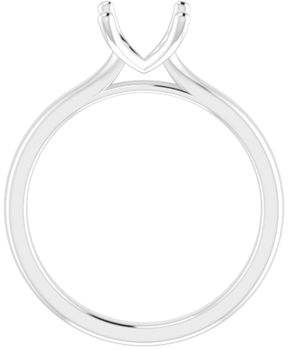 Sužadėtuvių Žiedas „Solitaire“ 585 Baltojo Aukso Round 5.8mm (2)