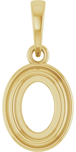 Pakabukas „Bezel-Set Cabochon“ 14k yellow gold Oval 7mm x 5mm (1)