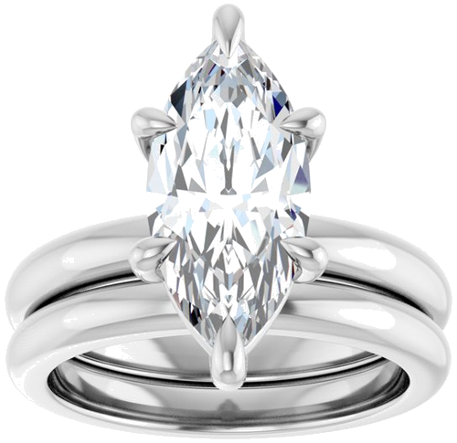 Sužadėtuvių Žiedas „Claw-Prong“ 14k white gold Marquise 15mm x 7mm (8)