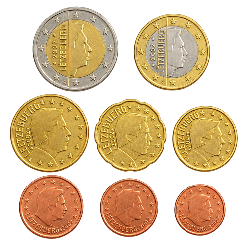 2002 Liuksemburgas Euro monetų rinkinys (1)