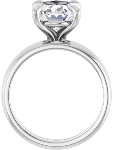 Sužadėtuvių Žiedas „Solitaire“ 10k white gold Oval 11mm x 9mm (7)