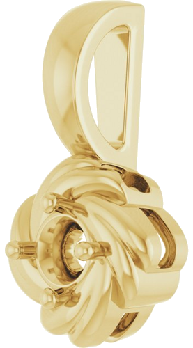 Pakabukas „Knot“ 10k yellow gold Round 4mm (2)