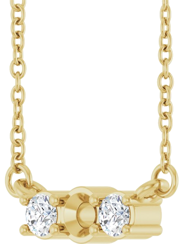 Pakabukas „Three-Stone“ 14k yellow gold Round 3mm (2)