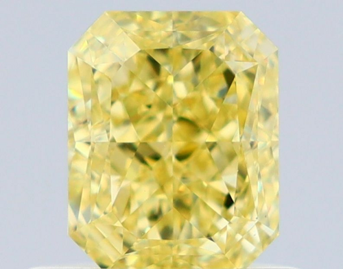 0.69 carat Fancy Intense Yellow-VS1 Natūralus Radiant Deimantas (1)