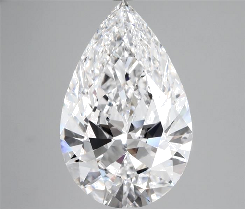 5.27 carat D-VS2 Natūralus Pear Deimantas (1)