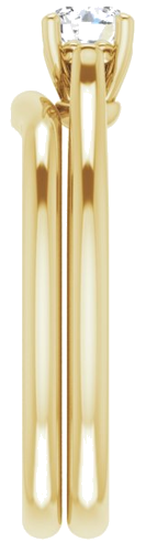 Sužadėtuvių Žiedas „Solitaire“ 10k yellow gold Round 4.4mm (9)