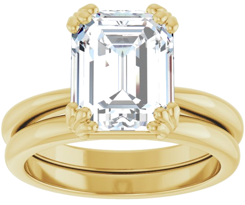 Sužadėtuvių Žiedas „Solitaire“ 14k yellow gold Emerald 10mm x 8mm (8)
