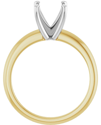 Sužadėtuvių Žiedas „Solitaire“ 585 Baltojo Ir Geltonojo Aukso Round 8.2mm (2)