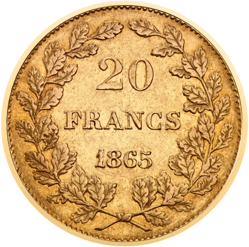20 Francs Leopold I Belgium (1831–1865) Gold Coin (2)