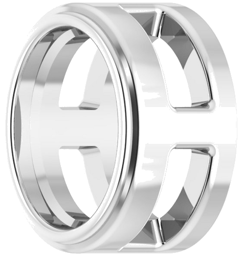 Pakabukas „Oval Bezel-Set Slide“ 14k white gold Oval 4.5mm x 3.2mm (2)