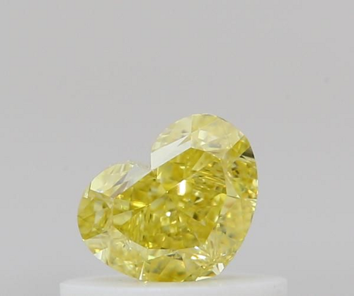0.5 carat Fancy Intense Yellow-VS1 Natūralus Heart Deimantas (1)