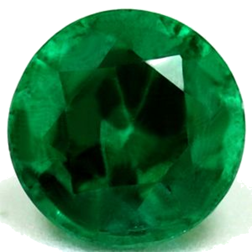 0.69 carat GREEN Round Smaragdas (1)