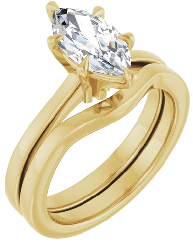 Sužadėtuvių Žiedas „Claw-Prong“ 14k yellow gold Marquise 10.5mm x 5.5mm (6)