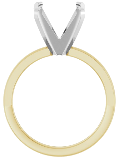 Sužadėtuvių Žiedas „Solitaire“ 14k yellow/white gold Round 10.4mm (2)