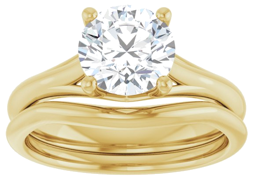 Sužadėtuvių Žiedas „Solitaire“ 14k yellow gold Round 7.4mm (8)