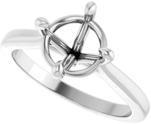 Sužadėtuvių Žiedas „Solitaire“ 14k white gold Round 8mm (5)