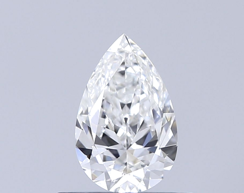 0.5 carat F-VVS1 Natūralus Pear Deimantas (1)