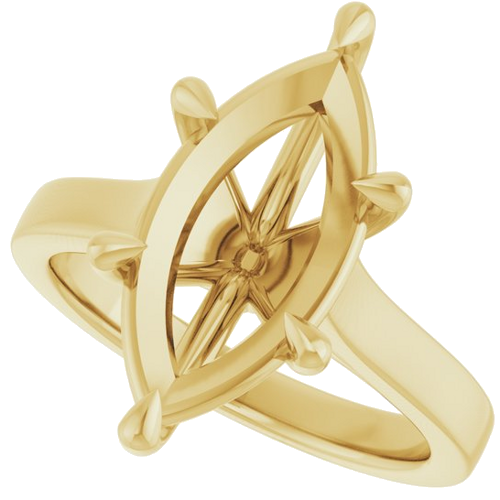Sužadėtuvių Žiedas „Claw-Prong“ 14k yellow gold Marquise 16mm x 8mm (5)