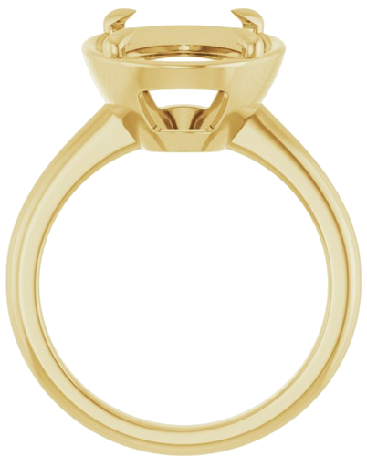 Sužadėtuvių Žiedas „Claw-Prong Solitaire Bezel-Style“ 14k yellow gold Oval 14mm x 10mm (2)