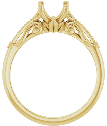 Sužadėtuvių Žiedas „Sculptural-Inspired Solitaire“ 585 Geltonojo Aukso Oval 8mm x 6mm (2)