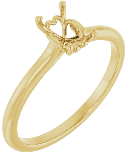 Sužadėtuvių Žiedas „Solitaire“ 14k yellow gold Emerald 6mm x 4mm (1)