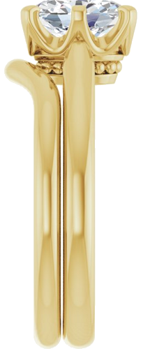 14K Yellow 8x6 mm Oval Solitaire Engagement Ring Mounting (9)