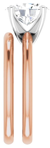 Sužadėtuvių Žiedas „Solitaire“ 585 Baltojo Ir Rožinis Aukso Oval 9mm x 7mm (9)