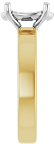 Sužadėtuvių Žiedas „Solitaire“ 14k yellow/white gold Oval 10mm x 8mm (4)