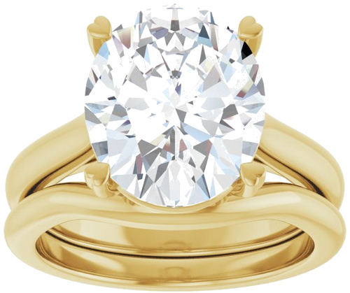 Sužadėtuvių Žiedas „Hearts on Top™“ 14k yellow gold Oval 12mm x 10mm (8)