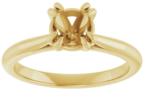 14K Yellow 6.5 mm Round Engagement Ring Mounting (3)