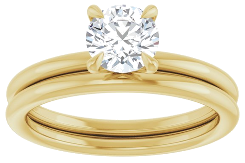 Sužadėtuvių Žiedas „Claw-Prong Solitaire“ 14k yellow gold Round 5.8mm (8)