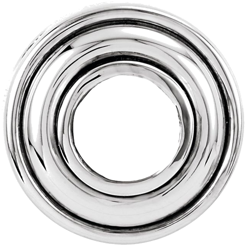 Pakabukas „Solitaire Slide“ 14k white gold Round 8.2mm (1)