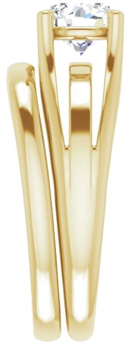 Sužadėtuvių Žiedas „Solitaire“ 585 Geltonojo Aukso Round 6.5mm (9)