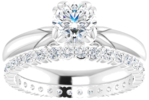 Sužadėtuvių Žiedas „Split-Prong Solitaire“ 14k white gold Round 5.8mm (8)