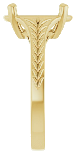 Sužadėtuvių Žiedas „Solitaire“ 14k yellow gold Elongated Cushion 10mm x 8mm (4)