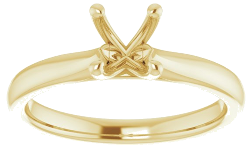 14K Yellow Oval 7x5 mm Solitaire Engagement Ring Mounting (3)