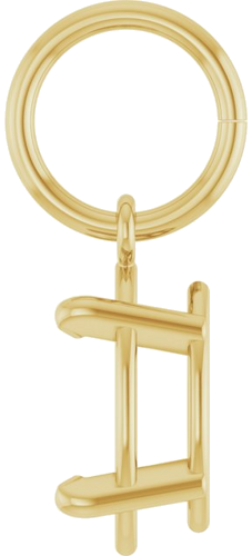 Pakabukas „Solitaire Charm“ 14k yellow gold Marquise 8mm x 4mm (3)