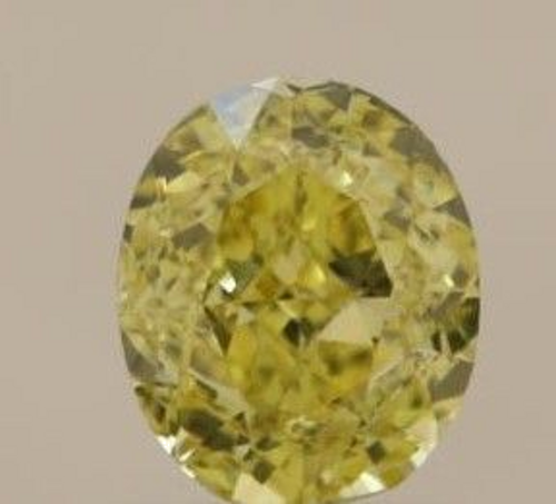 1.0 carat Fancy Intense  Yellow-SI2 Natūralus Oval Deimantas (1)