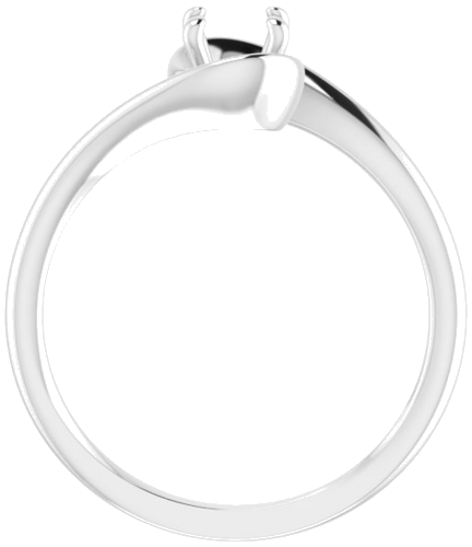 14K White 5.2 mm Round Engagement Ring Mounting (2)