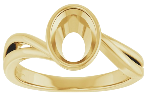Sužadėtuvių Žiedas „Bezel-Set“ 14k yellow gold Oval 8mm x 6mm (3)