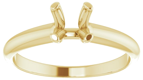 Sužadėtuvių Žiedas „Solitaire“ 585 Geltonojo Aukso Round 6mm (3)